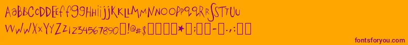 Шрифт Bigfish – фиолетовые шрифты на оранжевом фоне