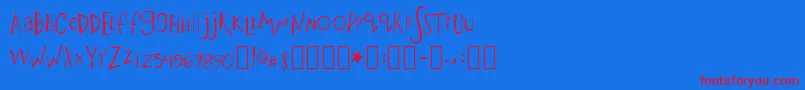 Bigfish Font – Red Fonts on Blue Background