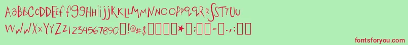 Bigfish Font – Red Fonts on Green Background