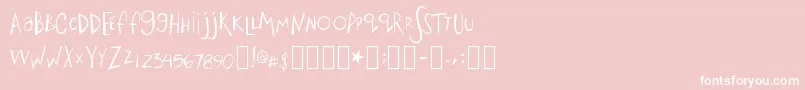 フォントBigfish – ピンクの背景に白い文字