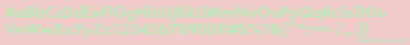 FuturademicttNormal Font – Green Fonts on Pink Background