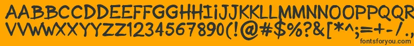 SonicComic Font – Black Fonts on Orange Background