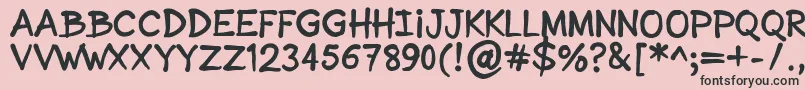 SonicComic Font – Black Fonts on Pink Background