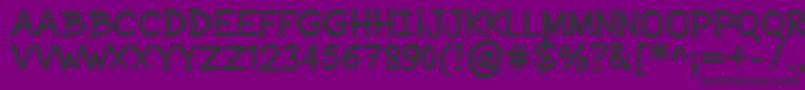 Czcionka SonicComic – czarne czcionki na fioletowym tle