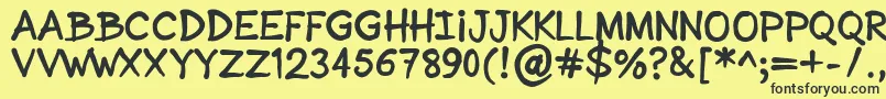 SonicComic Font – Black Fonts on Yellow Background