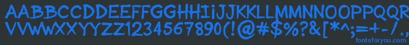SonicComic Font – Blue Fonts on Black Background