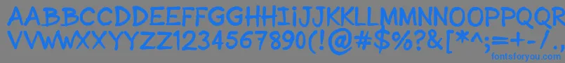 Шрифт SonicComic – синие шрифты на сером фоне