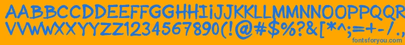 SonicComic Font – Blue Fonts on Orange Background
