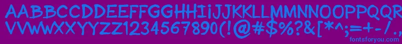 SonicComic Font – Blue Fonts on Purple Background