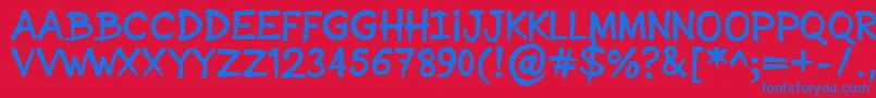 SonicComic Font – Blue Fonts on Red Background