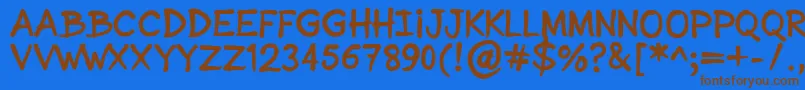 SonicComic Font – Brown Fonts on Blue Background