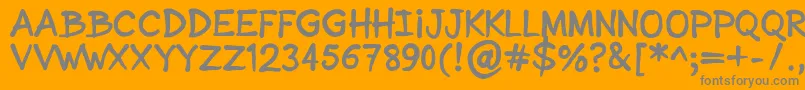 SonicComic Font – Gray Fonts on Orange Background