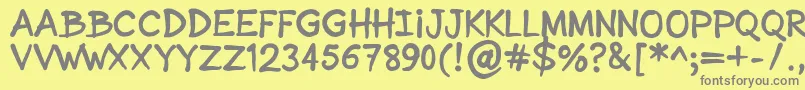 SonicComic Font – Gray Fonts on Yellow Background