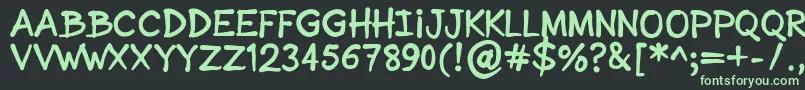 SonicComic Font – Green Fonts on Black Background