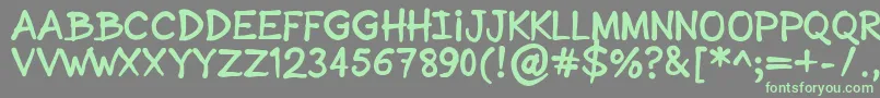 SonicComic Font – Green Fonts on Gray Background
