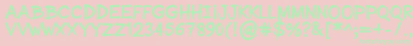 SonicComic Font – Green Fonts on Pink Background