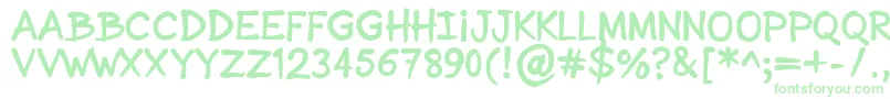 SonicComic Font – Green Fonts on White Background