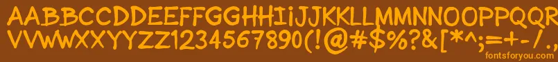 SonicComic Font – Orange Fonts on Brown Background