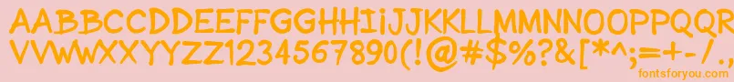 SonicComic Font – Orange Fonts on Pink Background