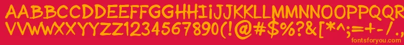 SonicComic Font – Orange Fonts on Red Background