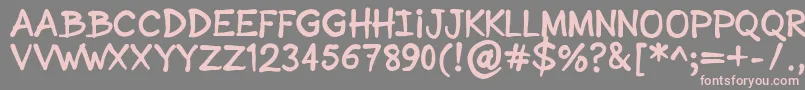 SonicComic Font – Pink Fonts on Gray Background