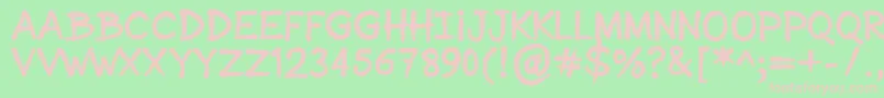 SonicComic Font – Pink Fonts on Green Background