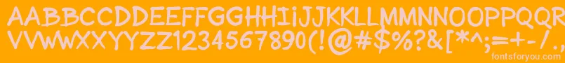 SonicComic Font – Pink Fonts on Orange Background