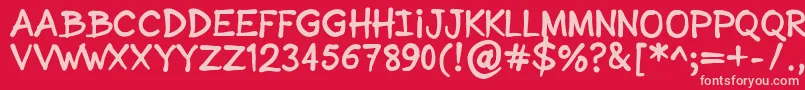 SonicComic Font – Pink Fonts on Red Background