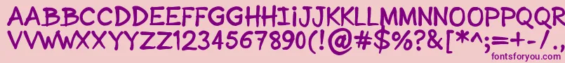 SonicComic Font – Purple Fonts on Pink Background