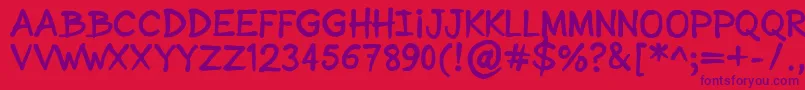 SonicComic Font – Purple Fonts on Red Background