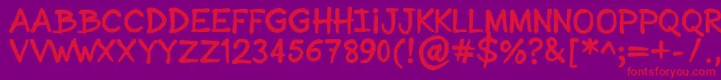 SonicComic Font – Red Fonts on Purple Background