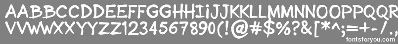 SonicComic Font – White Fonts on Gray Background