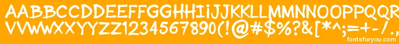 SonicComic Font – White Fonts on Orange Background