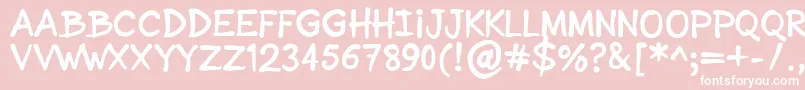 SonicComic Font – White Fonts on Pink Background
