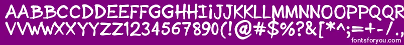 SonicComic Font – White Fonts on Purple Background