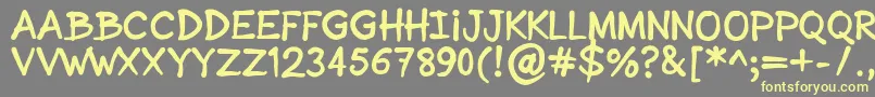 SonicComic Font – Yellow Fonts on Gray Background