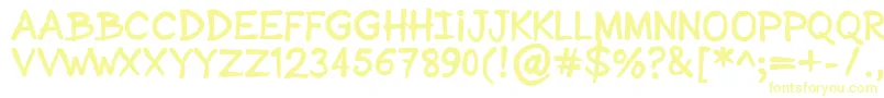SonicComic Font – Yellow Fonts on White Background