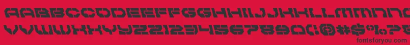 Fonte Pulsarclassleft – fontes pretas em um fundo vermelho