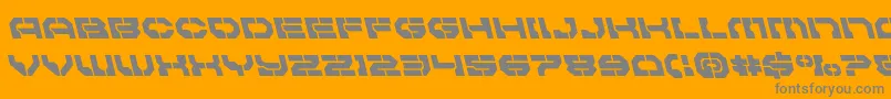 Pulsarclassleft Font – Gray Fonts on Orange Background