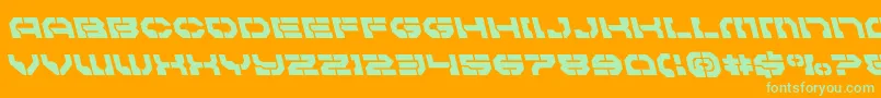 Pulsarclassleft Font – Green Fonts on Orange Background