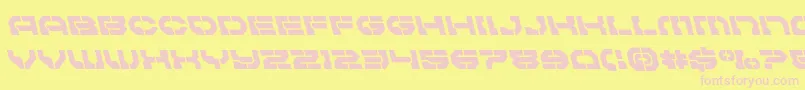 Pulsarclassleft Font – Pink Fonts on Yellow Background