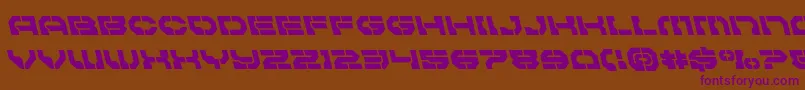 Pulsarclassleft Font – Purple Fonts on Brown Background