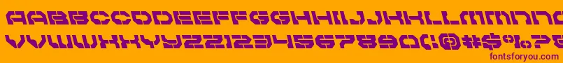 Pulsarclassleft Font – Purple Fonts on Orange Background