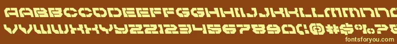 Pulsarclassleft Font – Yellow Fonts on Brown Background