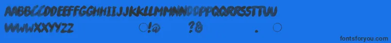 RiverDrive Font – Black Fonts on Blue Background