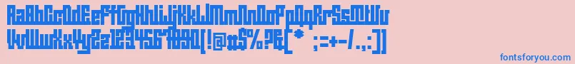 BeijingwigowhatNormal Font – Blue Fonts on Pink Background