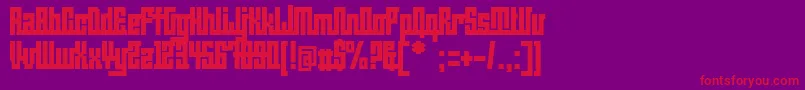 BeijingwigowhatNormal Font – Red Fonts on Purple Background