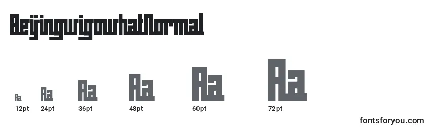 BeijingwigowhatNormal Font Sizes