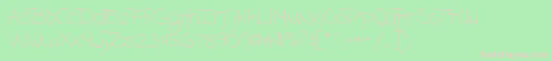 AshleyRegular Font – Pink Fonts on Green Background