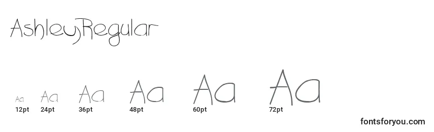 AshleyRegular Font Sizes
